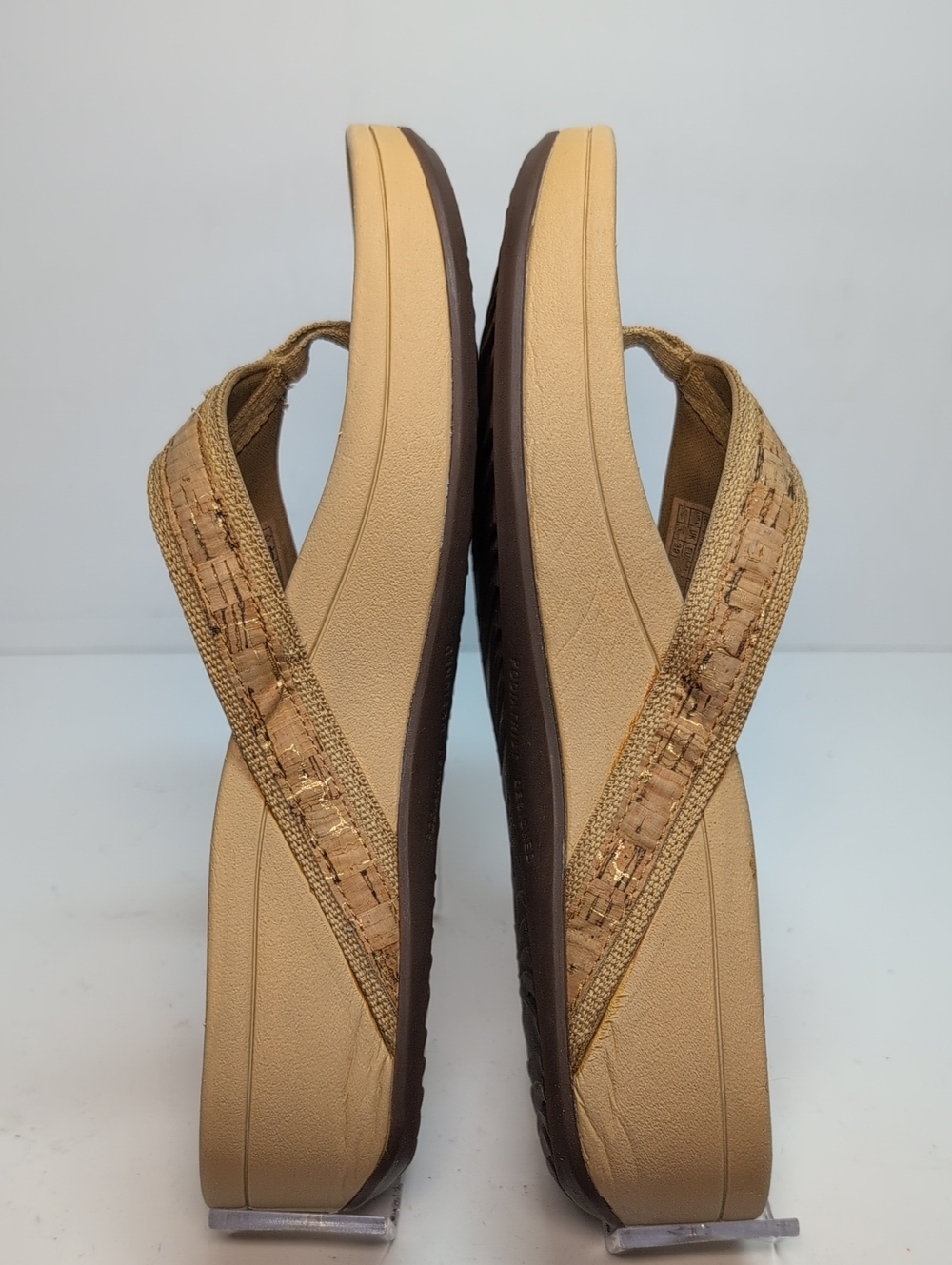 Vionic HighTide Tan platform Orthopedic thong flip flop sandal woman's size 8 - Picture 5 of 14